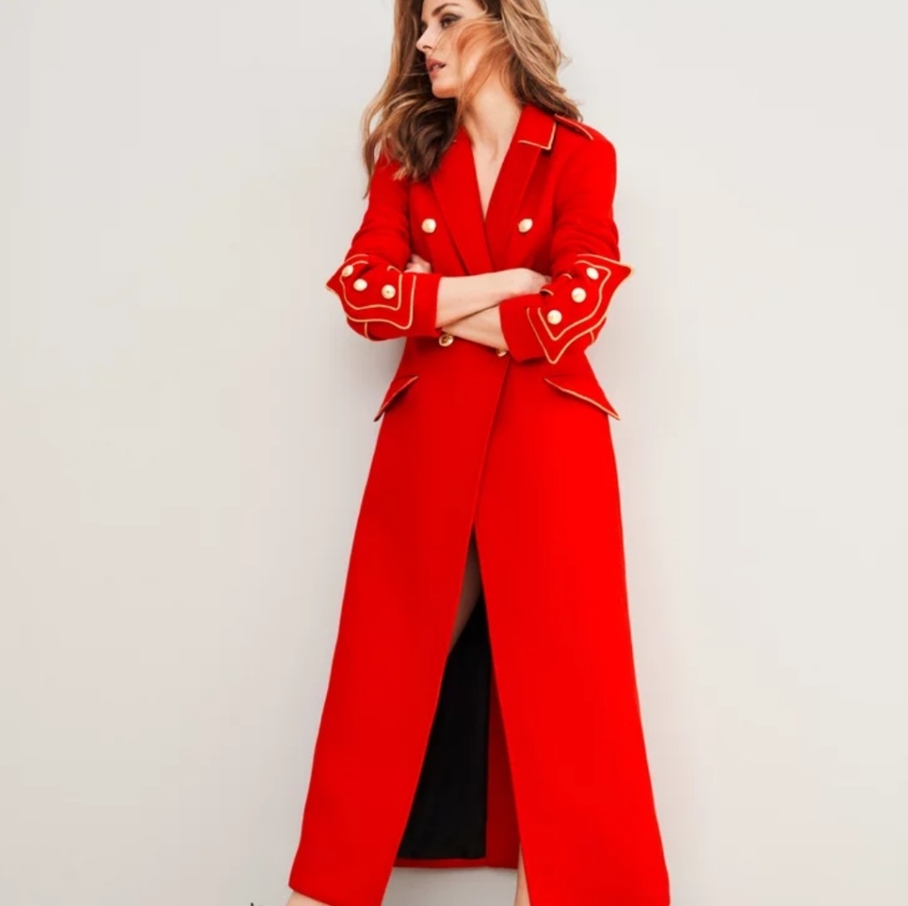 Olivia Palermo red coat